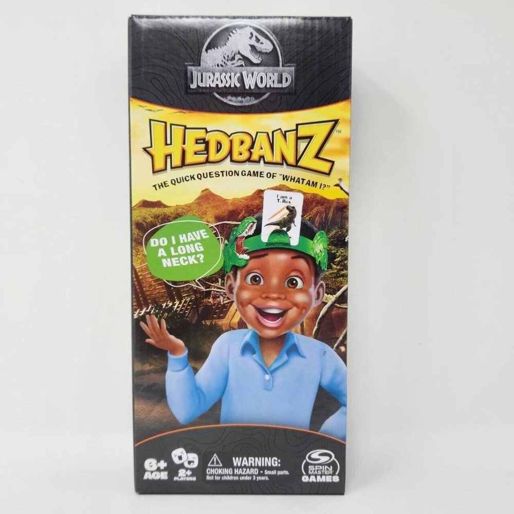 Jurassic World Hedbanz Family Game Night Game Brand New Dinosaurs "What Am I?"